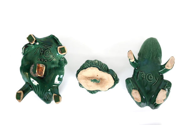 Set of 3 McCoy Turtle and Frog Planters