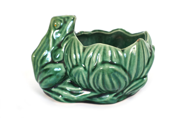 Set of 3 McCoy Turtle and Frog Planters
