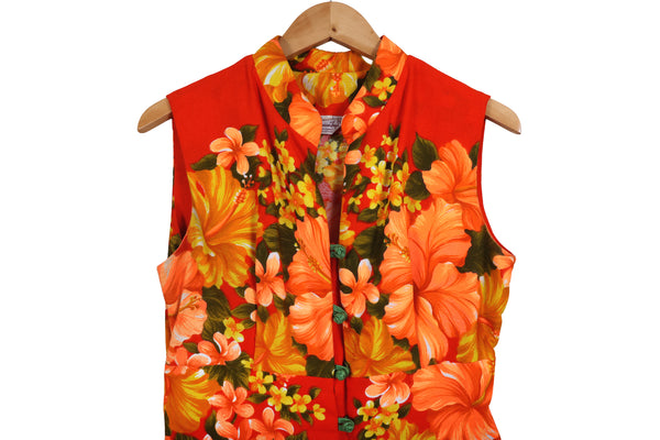 Vintage 1970's Hawaiian Togs Tunic and Hot Pants  Set - Two Piece Outfit - Women's Size 8-10