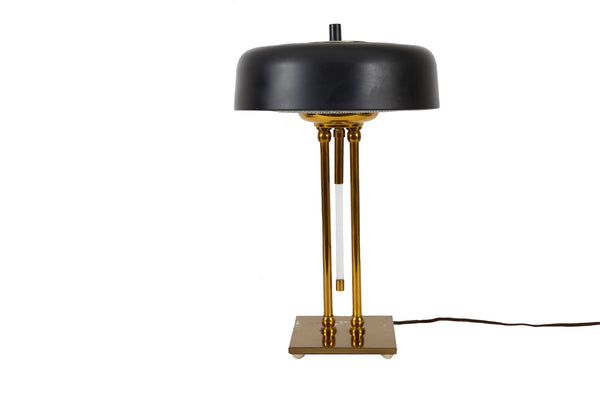 Mid Century Modern Desk Lamp with Lucite Pull Chain