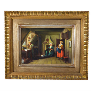 Small Italian Painting in a Dutch Golden Age Style - Original Oil on Hardboard