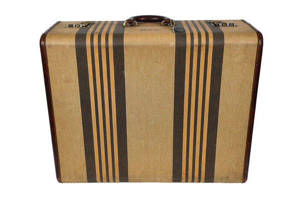 Vintage Striped Suitcase by Hartmann Luggage