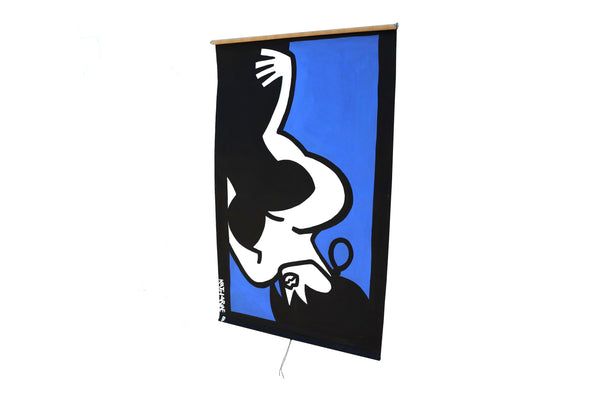 1980's Pop Art Window Shade Roller for Window or Walls