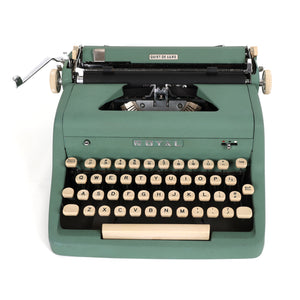 Refreshed Royal Quiet DeLuxe Typewriter - Turquoise Green