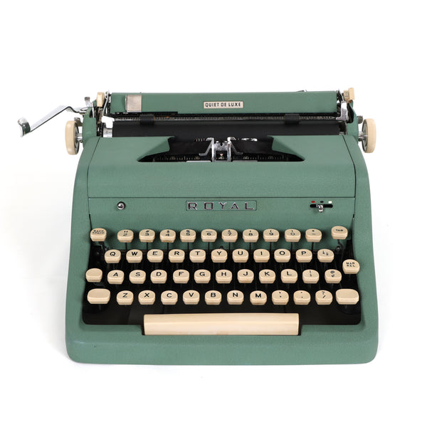 Refreshed Royal Quiet DeLuxe Typewriter - Turquoise Green