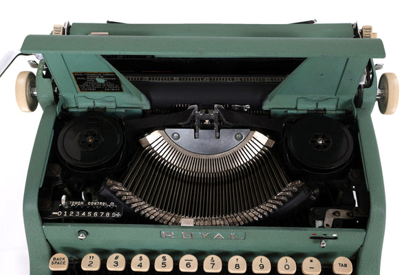 Refreshed Royal Quiet DeLuxe Typewriter - Turquoise Green