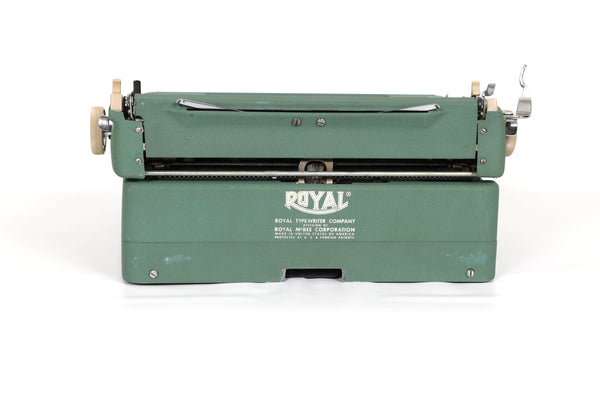 Refreshed Royal Quiet DeLuxe Typewriter - Turquoise Green