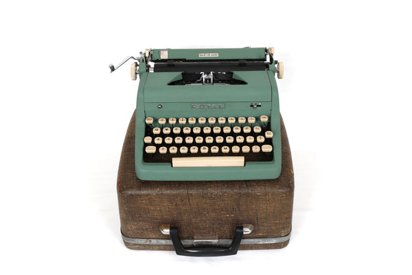 Refreshed Royal Quiet DeLuxe Typewriter - Turquoise Green