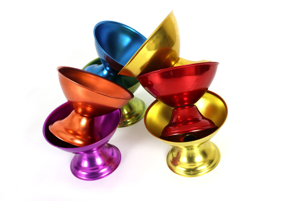 Atomic Set of 7 Anodized Aluminium Dessert Cups by Hellerware in Colorama Colors