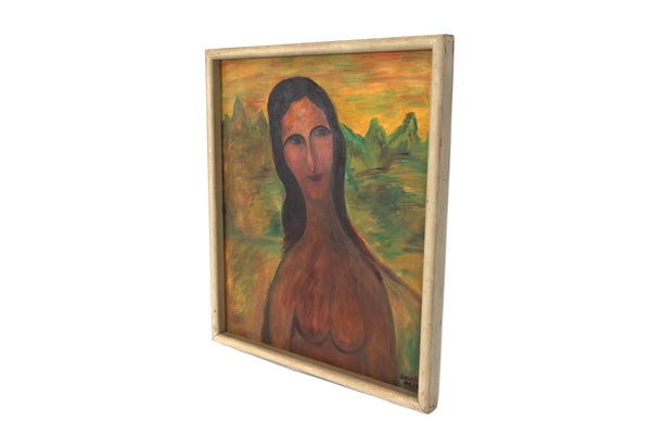 Expressionism Portrait Painting of a Woman - Signed Dupuy