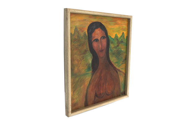 Expressionism Portrait Painting of a Woman - Signed Dupuy