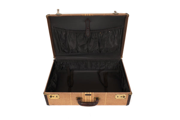 Vintage Striped Sky-Lite Suitcase by Crown