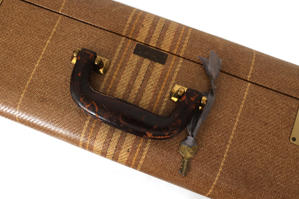 Vintage Striped Sky-Lite Suitcase by Crown