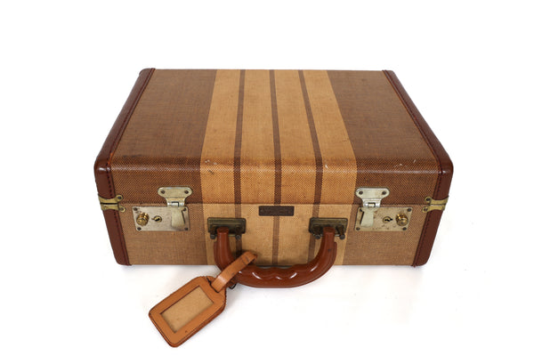 Little Striped Vintage Suitcase by Crown