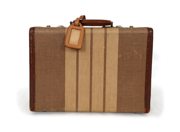 Little Striped Vintage Suitcase by Crown