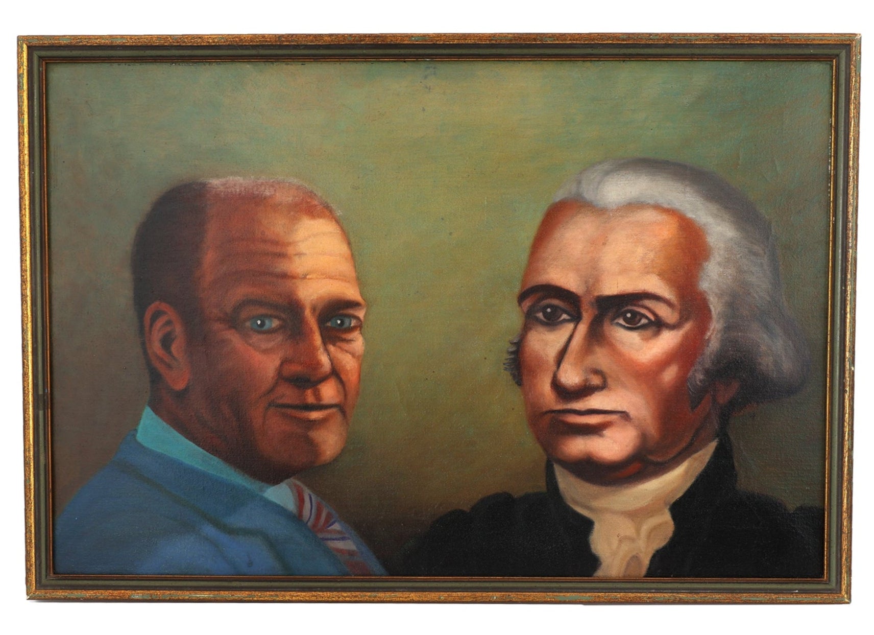 Two Presidents - Original Signed Artwork - Oil and/or Acrylic Painting - Presidents Day - George Washington - Gerald Ford