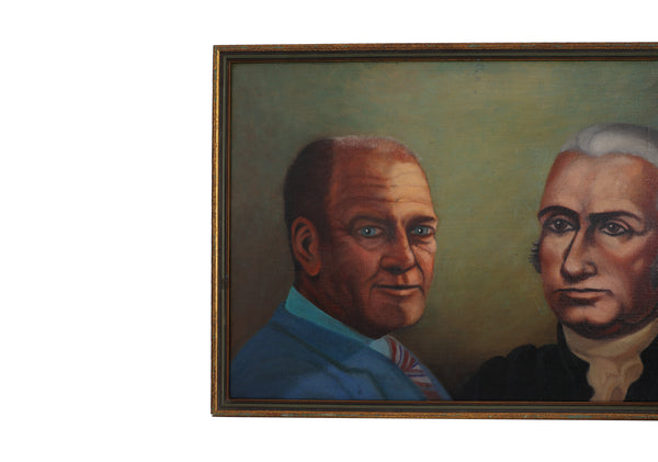 Two Presidents - Original Signed Artwork - Oil and/or Acrylic Painting - Presidents Day - George Washington - Gerald Ford