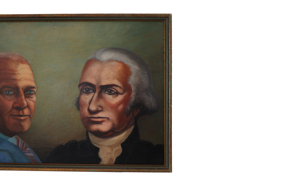 Two Presidents - Original Signed Artwork - Oil and/or Acrylic Painting - Presidents Day - George Washington - Gerald Ford