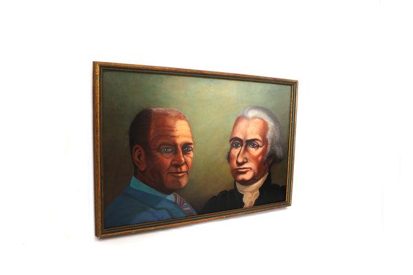 Two Presidents - Original Signed Artwork - Oil and/or Acrylic Painting - Presidents Day - George Washington - Gerald Ford