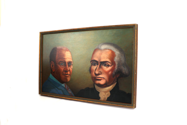 Two Presidents - Original Signed Artwork - Oil and/or Acrylic Painting - Presidents Day - George Washington - Gerald Ford