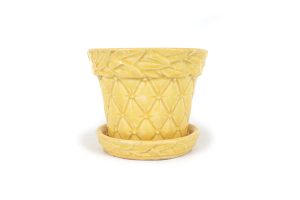 Set of 5 Vintage McCoy Planters in Yellow