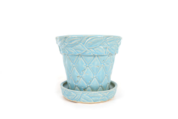Set of 5 Vintage McCoy Planters in Blue
