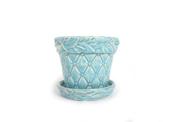 Set of 5 Vintage McCoy Planters in Blue