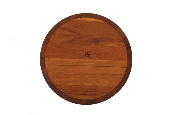 Richard Nissen Danish Modern Staved Teak Salad Bowl with Servers