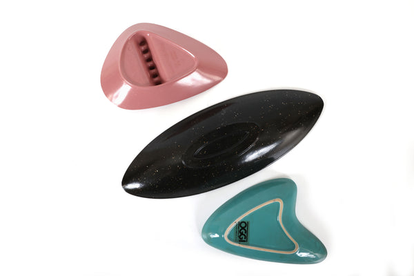 Set of 3 Mid Century Atomic Ashtrays - Vintage Catchalls