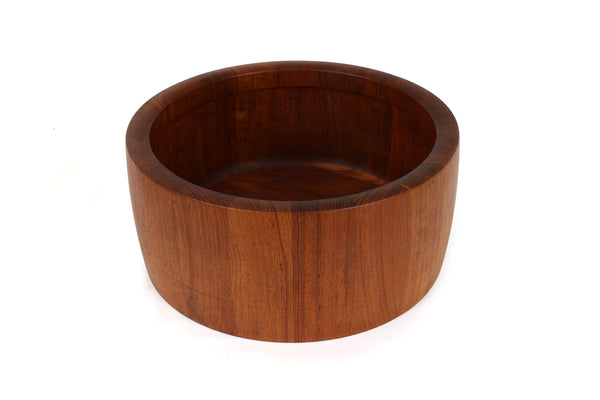 Richard Nissen Danish Modern Staved Teak Salad Bowl with Servers