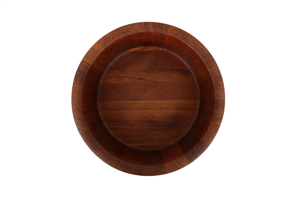 Richard Nissen Danish Modern Staved Teak Salad Bowl with Servers