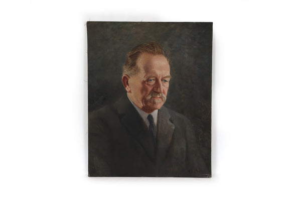 Set of Two Grim and Not So Grim Portrait Paintings of a Businessman - Large Paintings