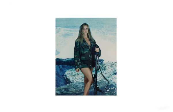 Set of 6 Original Photographs of a Rique Woman with Guns - Vintage 1990's