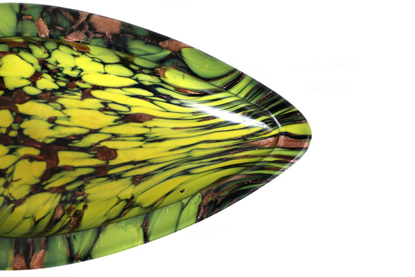 Mid Century Modern Glass Ashtray or Catchall in a Teardrop Shape