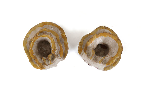 Fun and Unusual Man and Woman Ceramic Candlestick Holders - Handmade