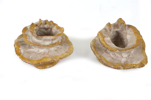 Fun and Unusual Man and Woman Ceramic Candlestick Holders - Handmade