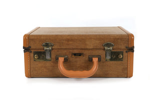 Little Vintage Suitcase with "S" Monogram - No Interior Stains or Odors