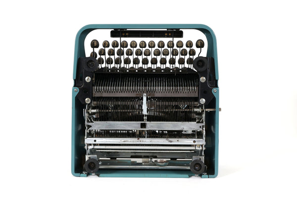 Refreshed Blue Underwood Leader Typewriter in Working Condition