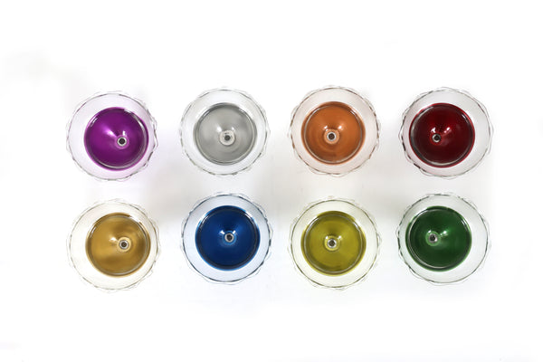 Set of 8 Heller Hostess-Ware Colorama Anodized Aluminium Dessert Cups