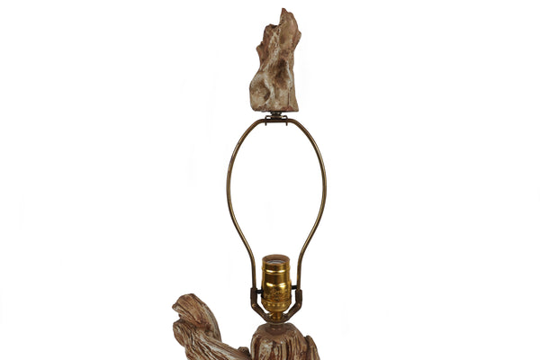 Pair of Mid Century Plaster Driftwood Table Lamps - Rewired