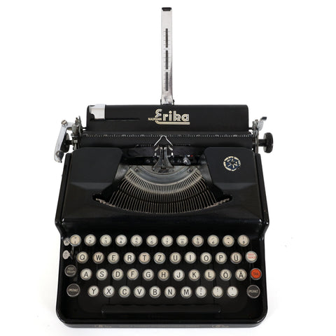 Refreshed Erika Model 5 Tab 1930's Typewriter by Seidel & Naumann, Dresden Germany