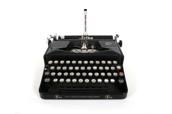 Refreshed Erika Model 5 Tab 1930's Typewriter by Seidel & Naumann, Dresden Germany