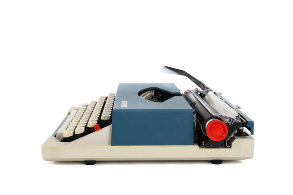 Refreshed Royal Sprite Portable Manual Typewriter in Blue