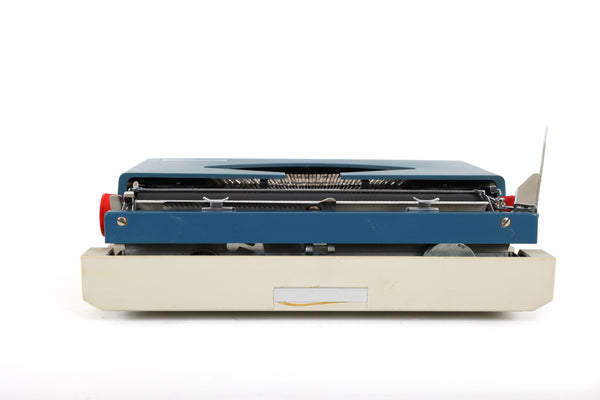 Refreshed Royal Sprite Portable Manual Typewriter in Blue