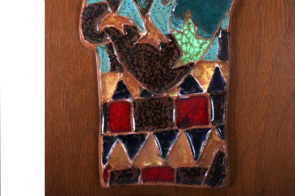 Pair of MCM Ceramic Wall Art - Attributed to Artist Harris G Strong