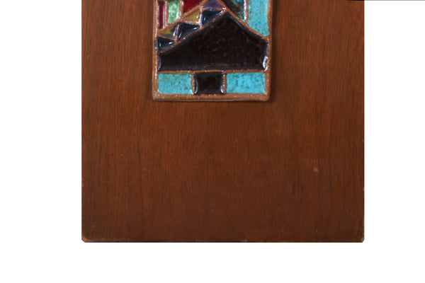 Pair of MCM Ceramic Wall Art - Attributed to Artist Harris G Strong