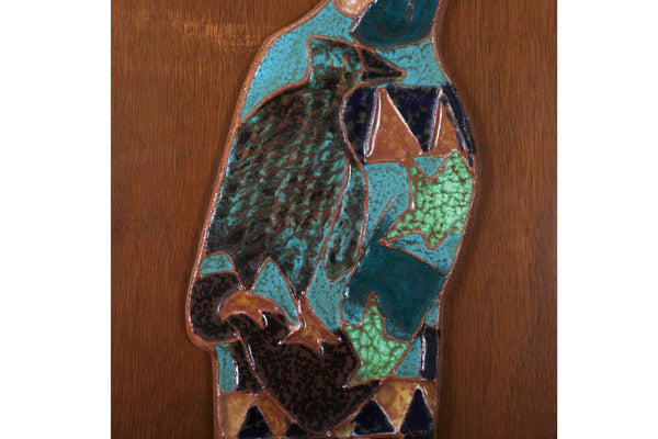 Pair of MCM Ceramic Wall Art - Attributed to Artist Harris G Strong