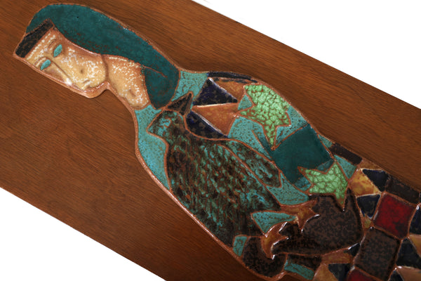 Pair of MCM Ceramic Wall Art - Attributed to Artist Harris G Strong