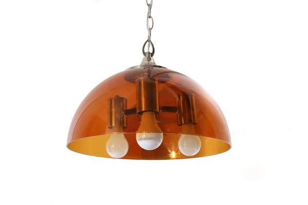 Mid Century Modern Dome Hanging Swag Light for Ceiling - Rewired