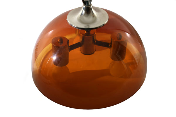 Mid Century Modern Dome Hanging Swag Light for Ceiling - Rewired